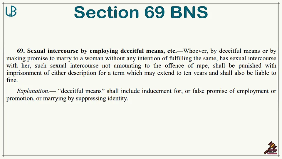 Section 69 of The Bharatiya Nyaya Sanhita Bare Act