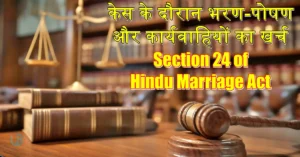 Section 24 of Hindu Marriage Act: केस के दौरान भरण-पोषण और कार्यवाहियों का खर्च