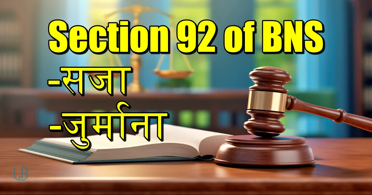 Section 92 BNS: ऐसे कार्य द्वारा जो आपराधिक मानव वध की कोटि में आता है, किसी बालक की उसकी मां के पेट में ही मृत्यु कारित करना