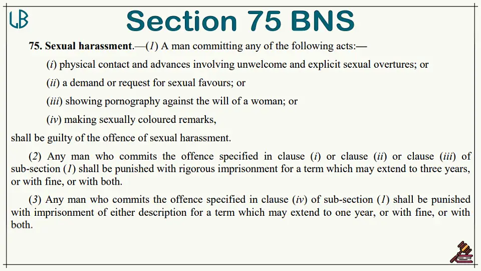 Section 75 of The Bharatiya Nyaya Sanhita Bare Act