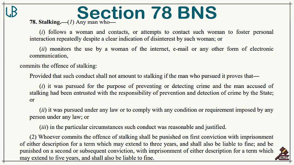 Section 78 of The Bharatiya Nyaya Sanhita Bare Act