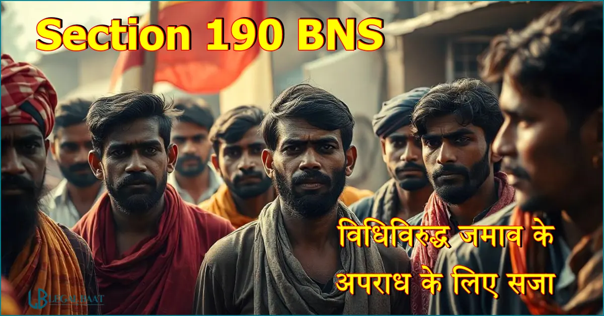 Section 190 BNS: विधिविरुद्ध जमाव का प्रत्येक सदस्य, सामान्य उद्देश्य के लिए किए गए अपराध का दोषी