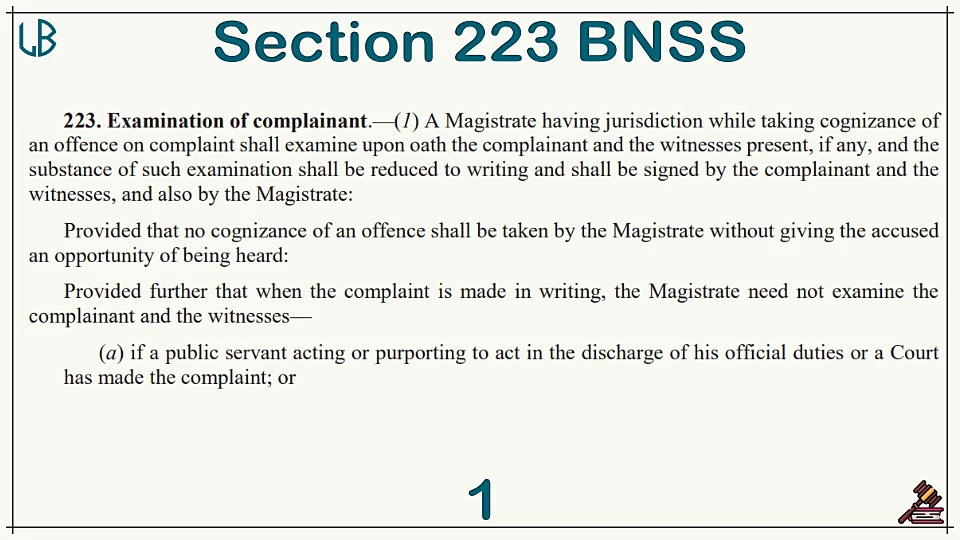 Section 223(1) of The Bharatiya Nagarik Suraksha Sanhita Bare Act