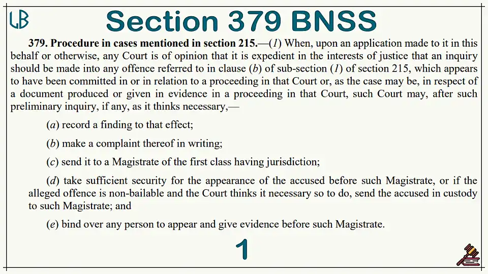 Section 379(1) of The Bharatiya Nagarik Suraksha Sanhita Bare Act