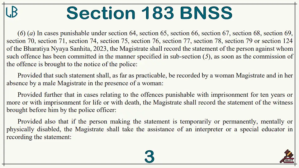 Section 183(6) of The Bharatiya Nagarik Suraksha Sanhita Bare Act