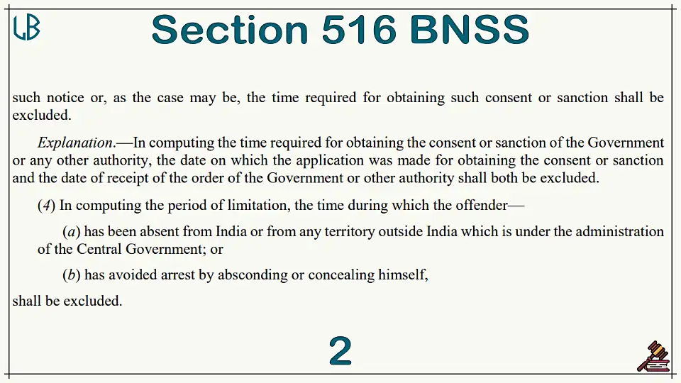 Section 516(4) of The Bharatiya Nagarik Suraksha Sanhita Bare Act