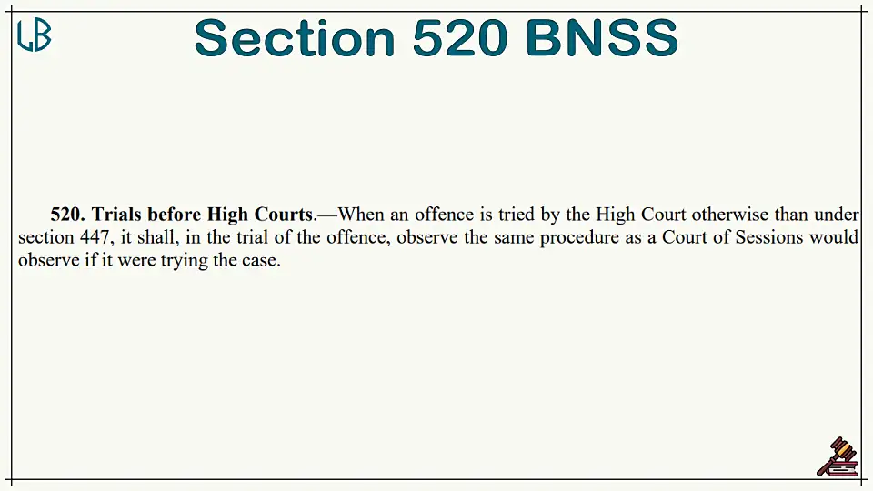 Section 520 of The Bharatiya Nagarik Suraksha Sanhita Bare Act