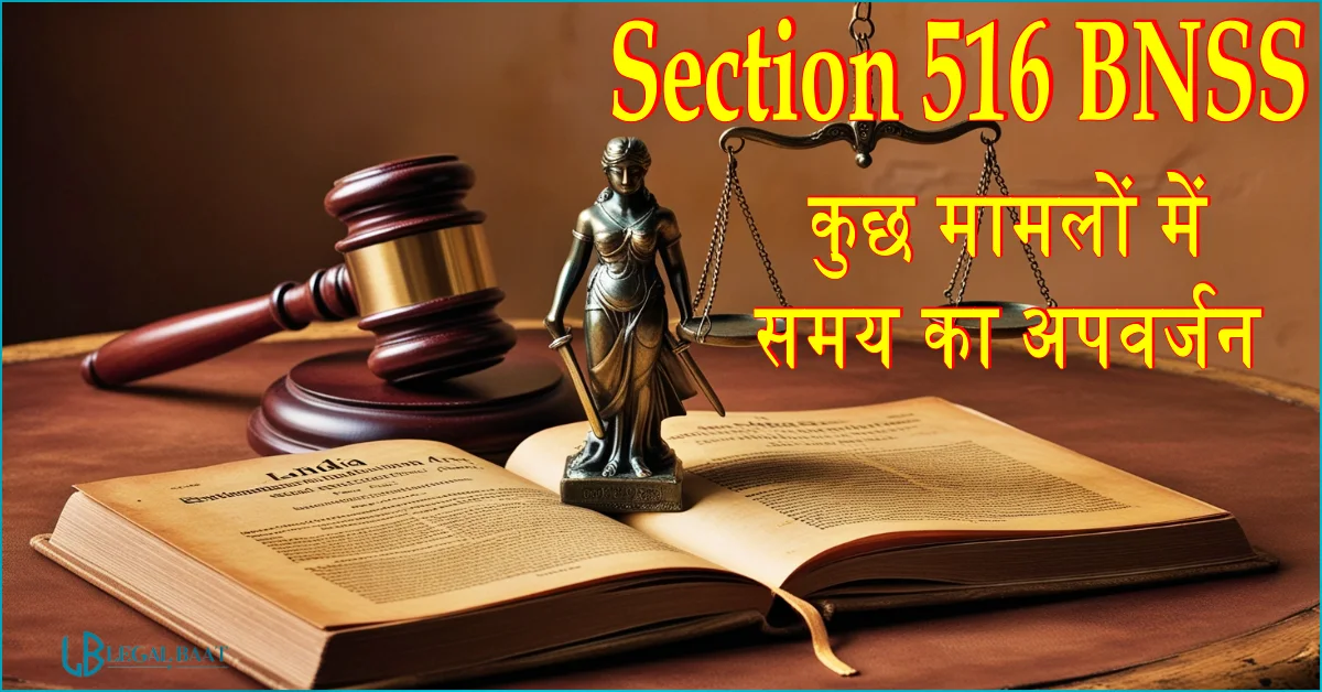 Section 516 BNSS: कुछ मामलों में समय का अपवर्जन